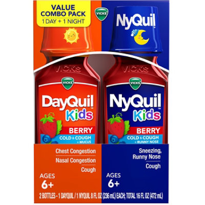 Vicks Kids DayQuil & NyQuil Berry Combo Pack - 2 - 8 Oz - Image 2