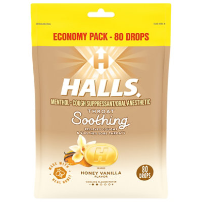 Halls Honey Vanilla Cough Drops Eco Bag - 80 Count - Image 3