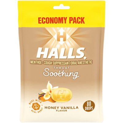 Halls Honey Vanilla Cough Drops Eco Bag - 80 Count - Image 2