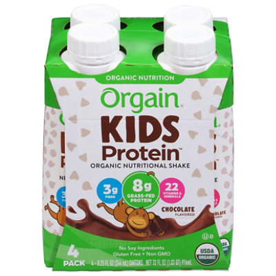 Orgain Kids Organic Nutritional Protein Shake Chocolate - 4 Count - Image 3