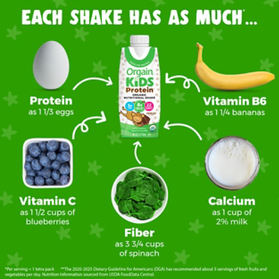 Orgain Kids Organic Nutritional Protein Shake Chocolate - 4 Count - Image 5