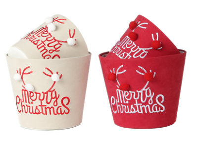 Debi Lilly Design 4.5 Inch Merry Christmas Pot Cover - Each - Image 1