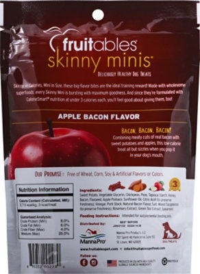 Fruitables Skinny Minis Apple Bacon Dog Treats - 5 Oz - Image 6