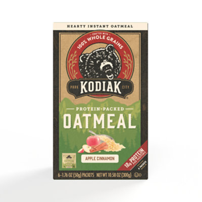 Kodiak Apple Cinnamon Instant Oatmeal Packets Box - 10.58 Oz - Image 1