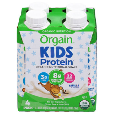 Orgain Kids Protein Organic Nutrition Shake-vanilla 4 Count - 8.25 Fl. Oz. - Image 3