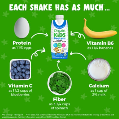 Orgain Kids Protein Organic Nutrition Shake-vanilla 4 Count - 8.25 Fl. Oz. - Image 5