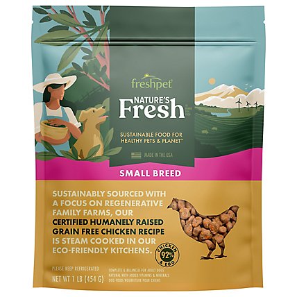 Freshpet Nature's Fresh® Grain Free Small Breed Chicken Recipe for Dogs Freshpet Nature's Fresh® Grain Free Small Breed Chicken Recipe for Dogs