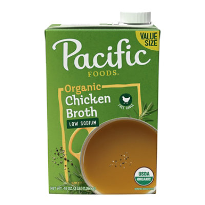 Pacific Foods Low Sodium Organic Free Range Chicken Broth - 48 Oz - Image 1