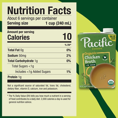 Pacific Foods Low Sodium Organic Free Range Chicken Broth - 48 Oz - Image 4