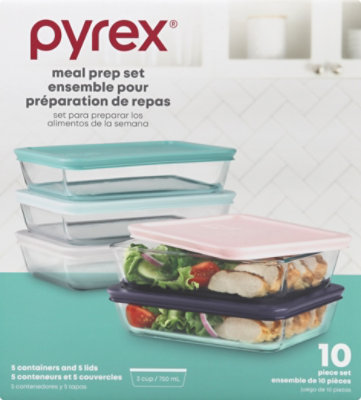 Pyrex 3 Cup Glass Meal Plan Set - 10 Count - Image 4