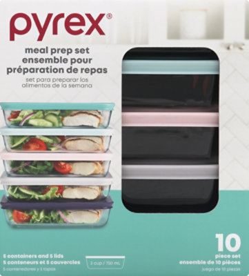 Pyrex 3 Cup Glass Meal Plan Set - 10 Count - Image 2