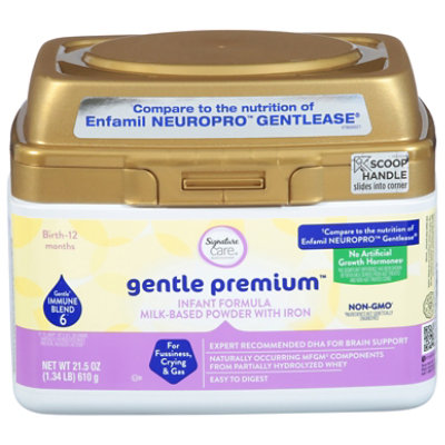 Signature Select/Care Premium Gentle Infant Formula Plastic Tub - 21.5 Oz - Image 2