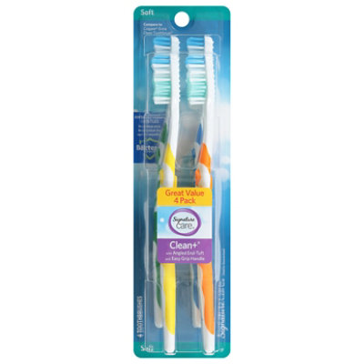 Signature Select/Care Soft Clean Antibc Toothbrush Tray - 4 Count - Image 3