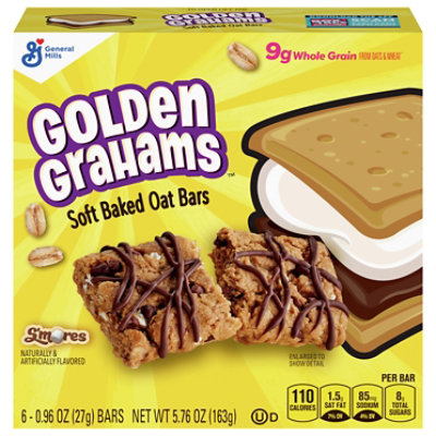 Golden Grahams Smores Soft Baked Oat Bars 6 Count - 5.76 Oz - Image 1