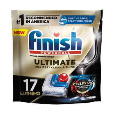 Finish Ultimate Dishwasher Detergent - 17 Count - Image 1