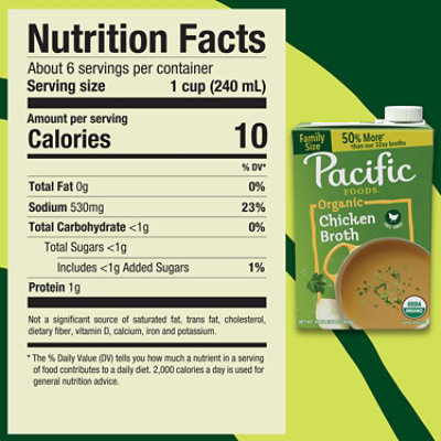 Pacific Foods Organic Chicken Broth - 48 Oz - Image 4