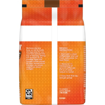Dunkin' 18 Ounce Original Roast & Ground Coffee Bag - 18 Oz - Image 7