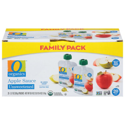 O Organics Unsweetened Apple Sauce Pouch Family Pack - 20-3.17 Oz - Image 1