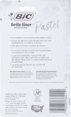 BIC Brite Liner Pastel Ink Highlighter - 6 Count - Image 4