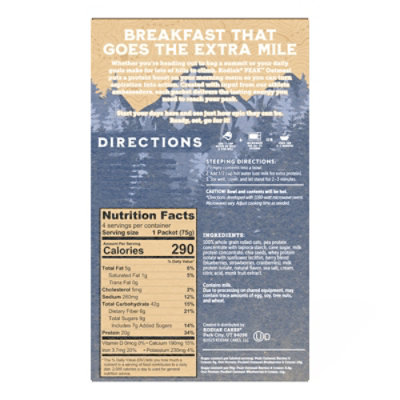 Kodiak PEAK Berries & Cream Instant Oatmeal Packets Box - 10.58 Oz - Image 6