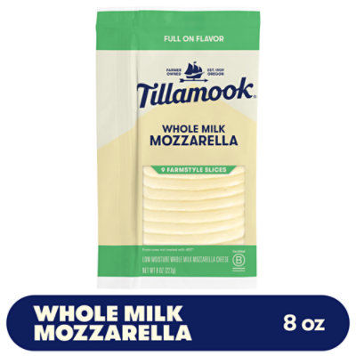 Tillamook Farmstyle Whole Milk Mozzarella Cheese Slices - 8 Oz - Image 1