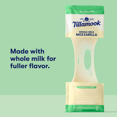 Tillamook Farmstyle Whole Milk Mozzarella Cheese Slices - 8 Oz - Image 5