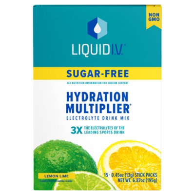 Liquid I.v Sugar Free Lemon Lime - 15 Count - Star Market