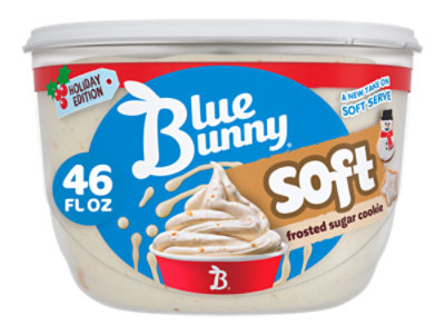 Blue Bunny Soft Frosted Sugar Cookie Frozen Dairy Dessert - 46 Fl. Oz. - Image 1