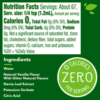 Truvia Zero Calorie Liquid Sweetener Vanilla Flavor From Stevia Leaf - 2.7 Fl. Oz. - Image 4