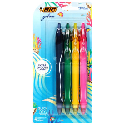 BiC Gelocity Quick Dry Ocean Fashion Inks Pens - 4 Count - Image 1