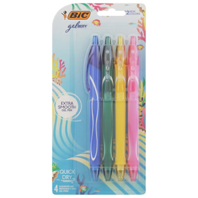 BiC Gelocity Quick Dry Ocean Fashion Inks Pens - 4 Count - Image 1