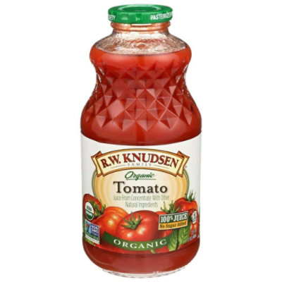 R.W. Knudsen Organic Tomato Juice - 32 Fluid Ounce (Pack of 6) - Image 1