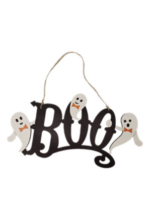 Debbi Lilly Design Spookville Boo Ghost Decor Words - Each - Image 1