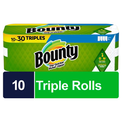 Bounty Select A Size White Triple Roll Paper Towel - 10 Roll - Image 1