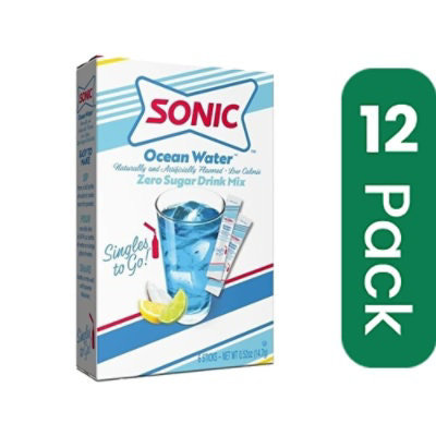 Sonic Ocean Water Singles To Go Drink Mix - 12 Packs Total (6 Sticks Per Pack) - Image 1