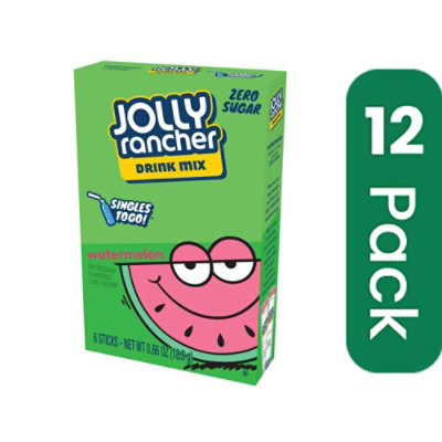 Jolly Rancher Singles To Go Watermelon Powdered Drink Mix - 0.66 Ounce (Pack of 12) - Image 1