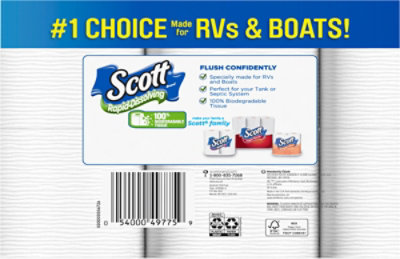 Scott Rapid Dissolving Double Roll Bath Tissue - 8 Rolls - Image 4