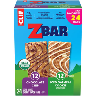【Chocolat 】 CLIF Kid Zbar - USDA Organic, Non-GMO, Chocolate Chip Snack