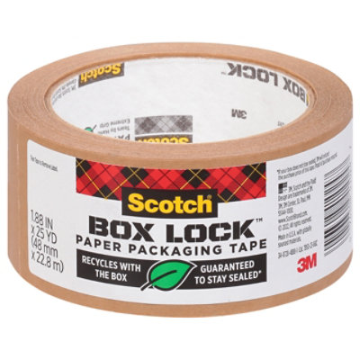 Scotch Box Lock Paper Packaging Tape, 1.88 In X 25 Yd - Each - Image 3