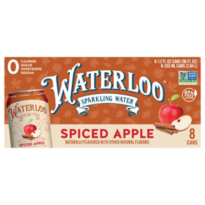 Waterloo Spiced Apple Sparkling Water 8 Count - 12 Fl. Oz. - Image 3