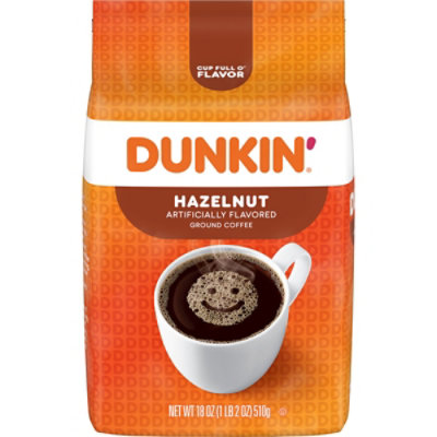 Dunkin' 18 Ounce Hazelnut Roast & Ground Coffee Bag - 18 Oz - Image 1