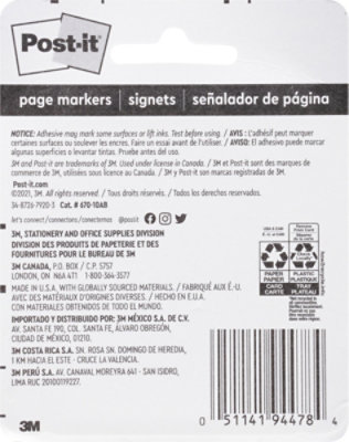 Post-it Page Marker 1/2 Inch X 1 3/4 Inch Pack - 500 Count - Image 4