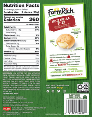 Farm Rich Mozzarella Bites - 15 Oz - Image 2