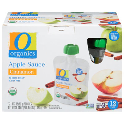 O Organics Cinnamon Apple Sauce Pouches 12 Count - 3.17 Oz - Image 1