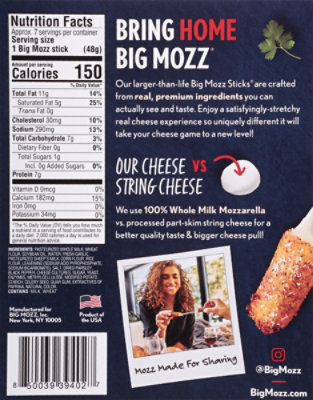 Big Mozz Mozzarella Sticks Big - 13.44 Oz - Image 6