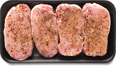 Pork Chops Boneless California Garlic Medley Seasoning - Lb - Image 1