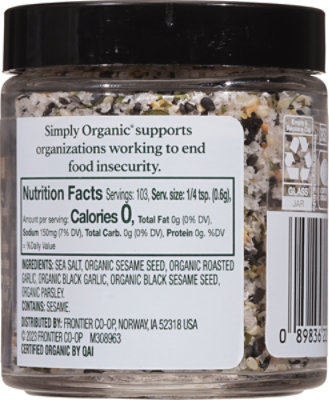 Simply Organic Salt Finishing Black Garlic - 2.19 Oz - Image 6