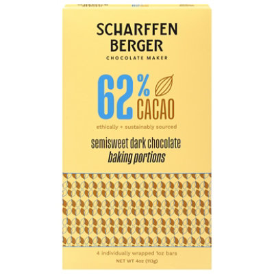 Scharffen Berger Portions Baking Dark Chocolate 62 - 4 Oz - Image 1