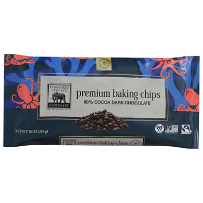 Endangered Species 60% Dark Chocolate Baking Chips - 10 Oz - Image 1