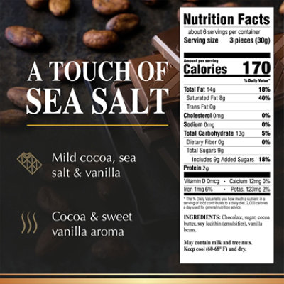 Lindt EXCELLENCE Sea Salt Dark Chocolate Candy Individually Wrapped Pieces Pouch - 6 Oz - Image 4